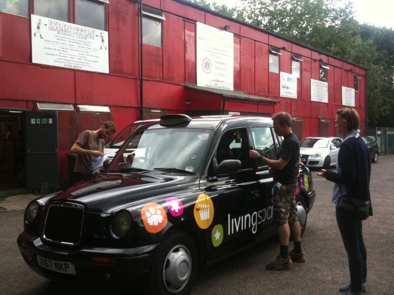 Credits   Living Social Taxi Photos   Punters delivered to Islington Boxing Club