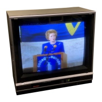 TV & Video Props Toshiba 21" FST Blackstripe TV Model 212T4B (Grey Case) 