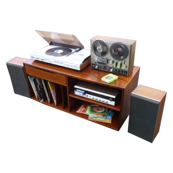 Bang & Olufsen Music Centre, Akai Reel to Reel and 8 Track player set-up