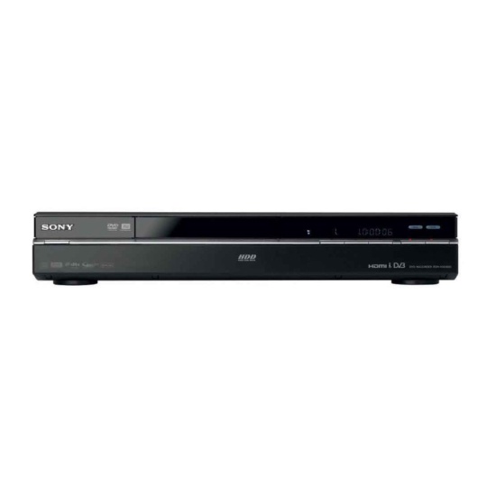 Sony RDR-HXD870 DVD Recorder