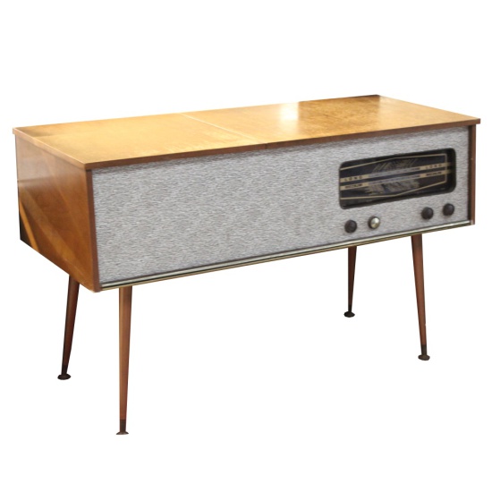 Wooden Radio and Record Player 