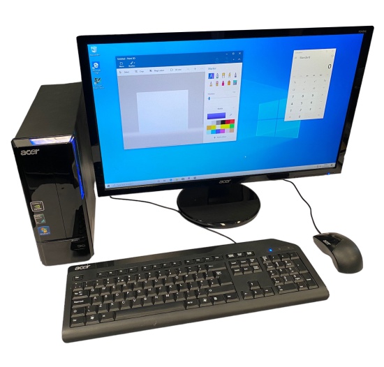 2010 Black Acer Aspire PC Setup