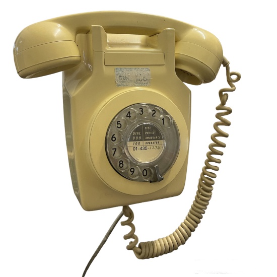 GPO Wall-Mounted Rotary Dial Telephone (Ivory)