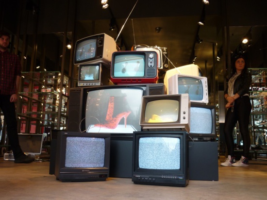 Image of Kurt Geiger - Retro TV Art Installation