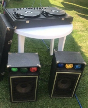 Image of Vintage Technology Prop Store   Music & Studio Tech   Disco Turntables, Speakers with Lights