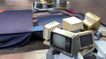 Picture of Retro TV and Computer Art Installation