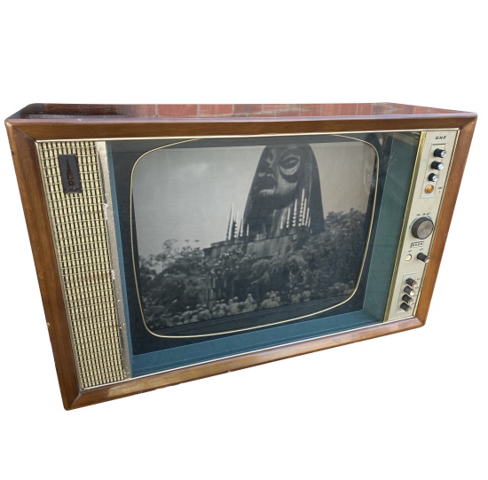 Picture of Vintage Technology Prop Store   Camera Friendly Screens   50's Bush Wooden TV with LCD Screen (Camera Friendly)