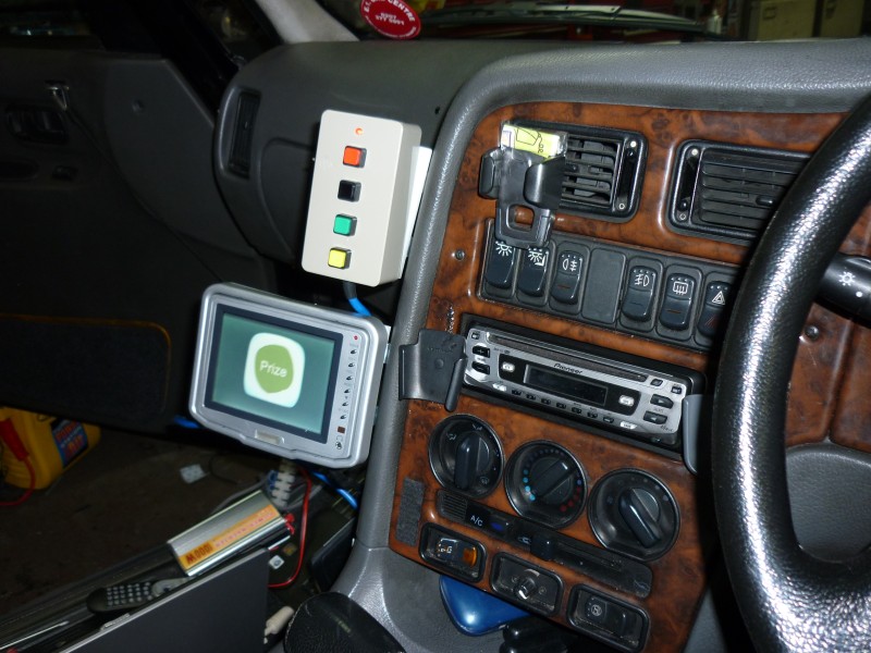 The driver control box and comfort monitor