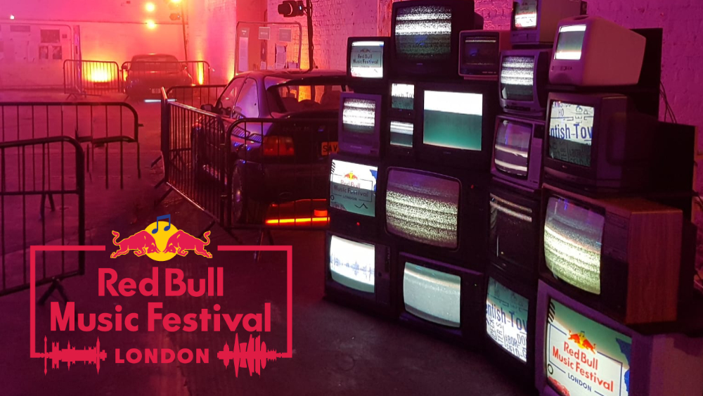 Working Vintage TV Stack for Red Bull Music Festival