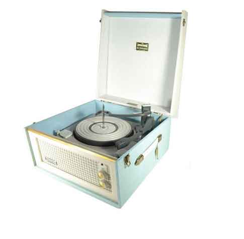 Dansette Bermuda MK1 Record Player- Baby Blue & White