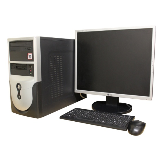 Early 2000's Black and Silver Windows XP Setup