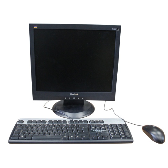Office Screens and keyboard setup (Black LCD)