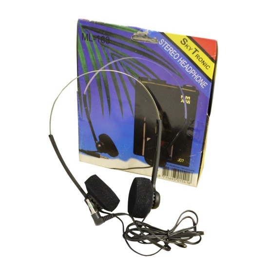 80s Black Foam Personal Stereo Headphones