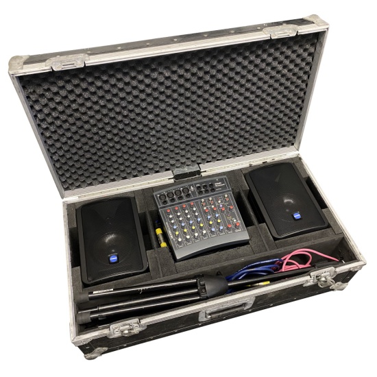 Soundcraft Spirit Folio Powerpad Mixer and Speakers in Case