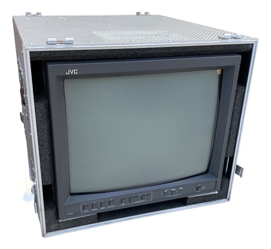 Flightcased JVC Monitor with Internal Media Player