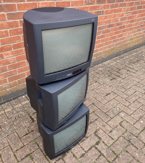 Philip - Stack of 3 Vintage Televisions