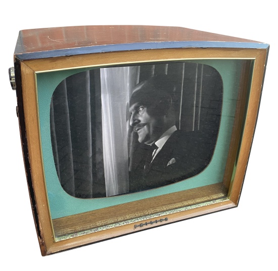 50's Philips Wooden TV with LCD Screen (Camera Friendly)
