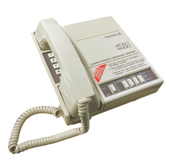 Answercall Apollo 4000 - Telephone Answering Machine