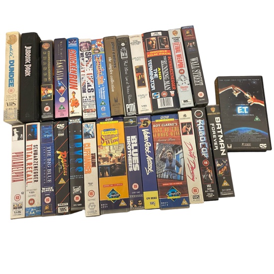 Pre-Recorded VHS Tapes - Films, TV Shows, Music