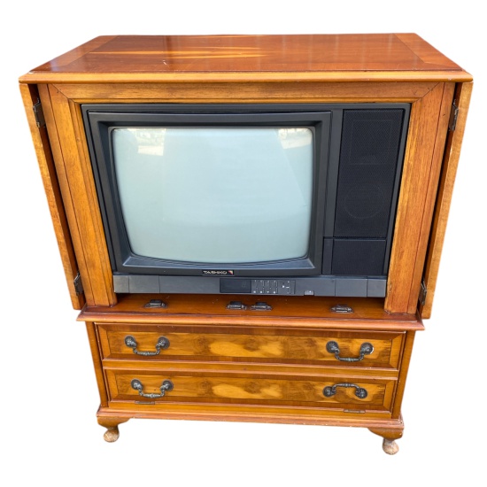 80s Wooden TV Cabinet