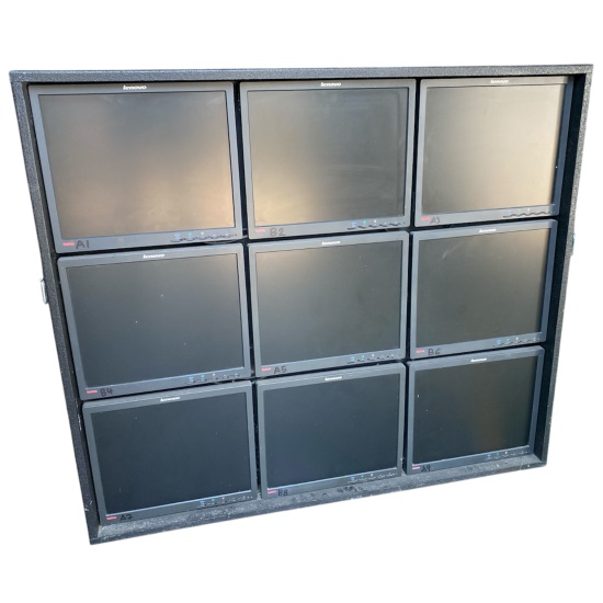 3 x 3 LCD Monitor Stack