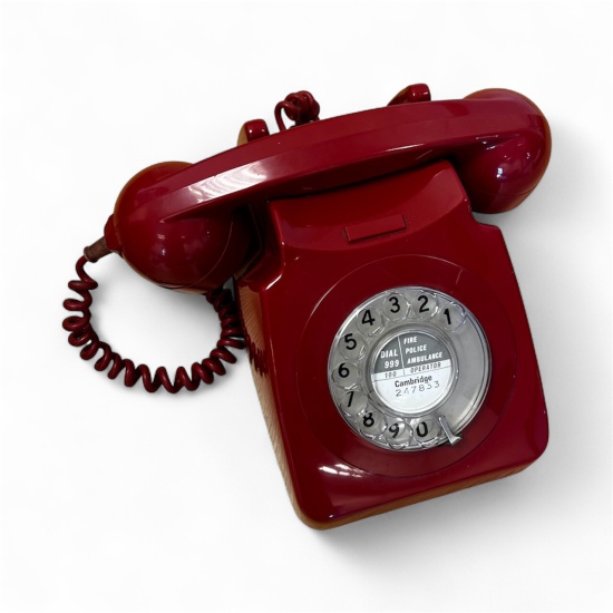 Message Playing Rotary Dial Telephone (Red)