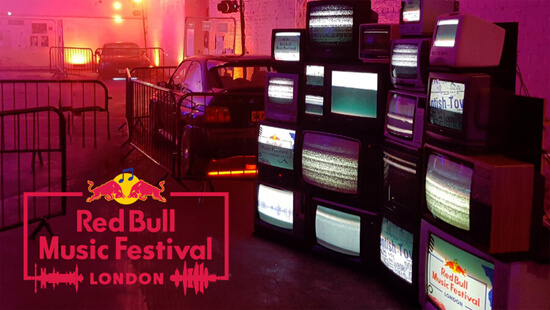 Vintage TV stack for Red Bull Music Festival