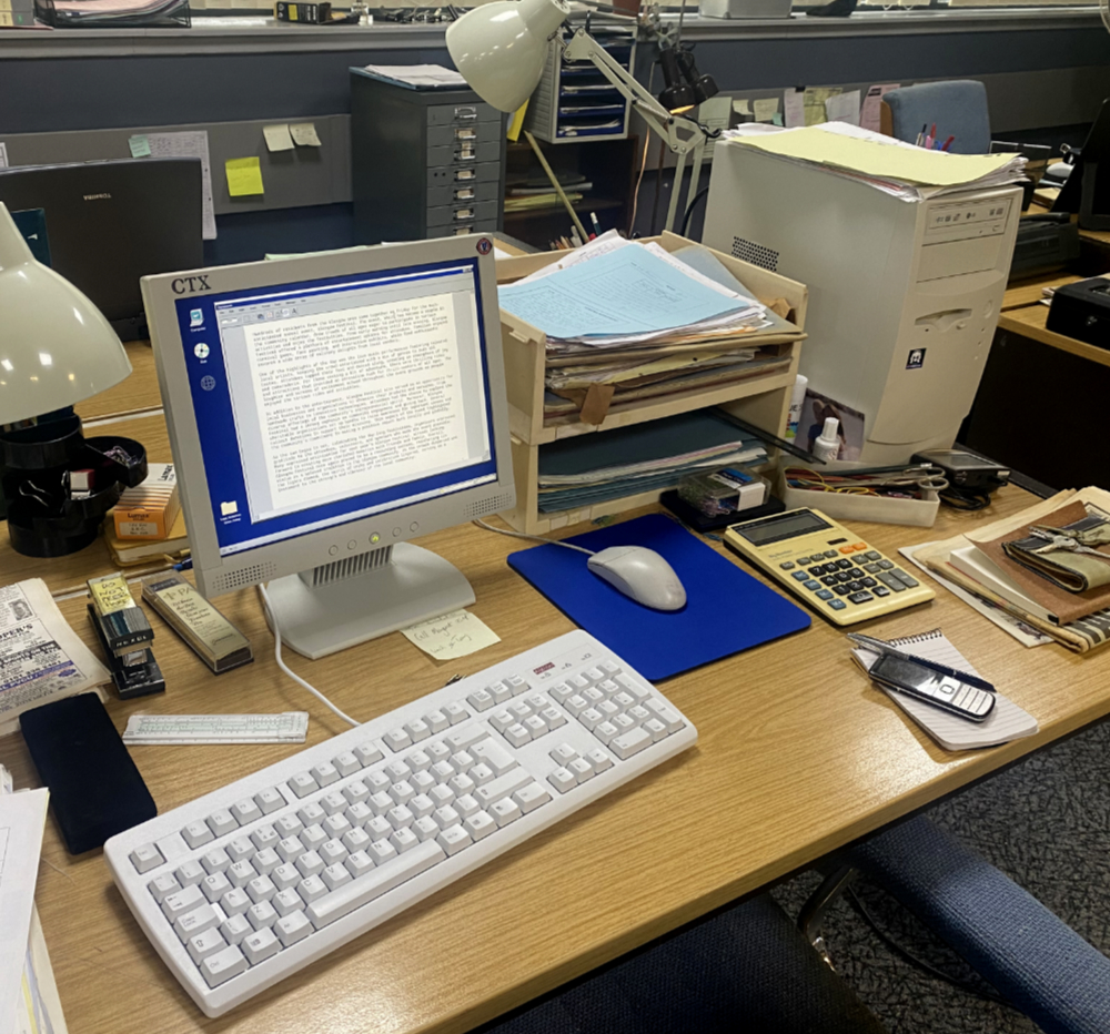 Prop Hire - Run of 16 Beige Computers with LCD Monitors Circa 2001 to 2005