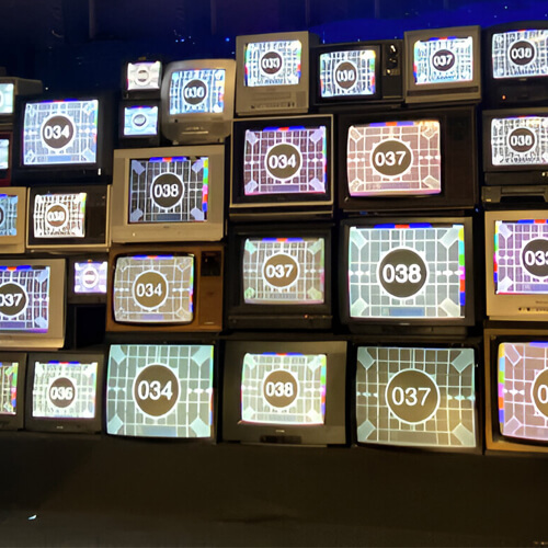 Vintage CRT Television Stacks