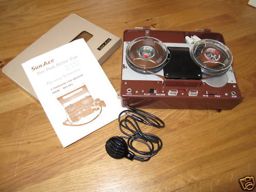 Prop Hire - Sun Ace Small Portable Reel to Reel Tape Recorder