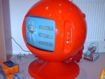 Image of Vintage Technology Prop Store   Vintage Television Props   Keracolor Sphere TV - Classic 70's Style Ball Television