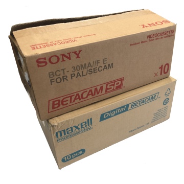 Image of Vintage Technology Prop Store   Vintage Television Props   Video Media   Betacam Tapes