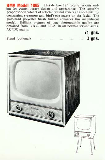 Picture of Vintage Technology Prop Store   Vintage Television Props   HMV 50s Television - Model 1865