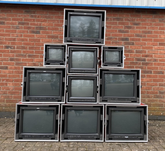Picture of TV and Monitor Stacks   Vintage TV Stacks   Monitor Stack (Flightcased)