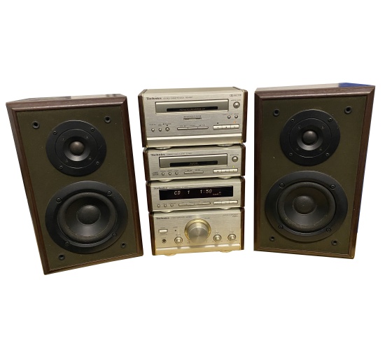 Picture of Vintage Technology Prop Store   Hi-Fi Props   Technics Stack System (Silver/Wood Effect)