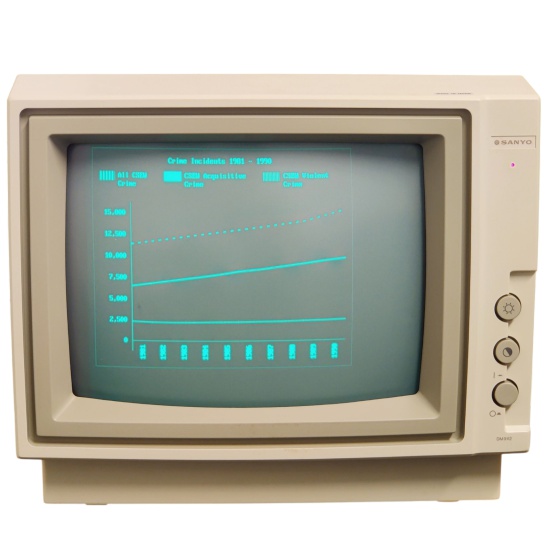 Picture of Vintage Technology Prop Store   Office Equipment   Computer Props   Computer Monitors   Sanyo DM9112 - 12