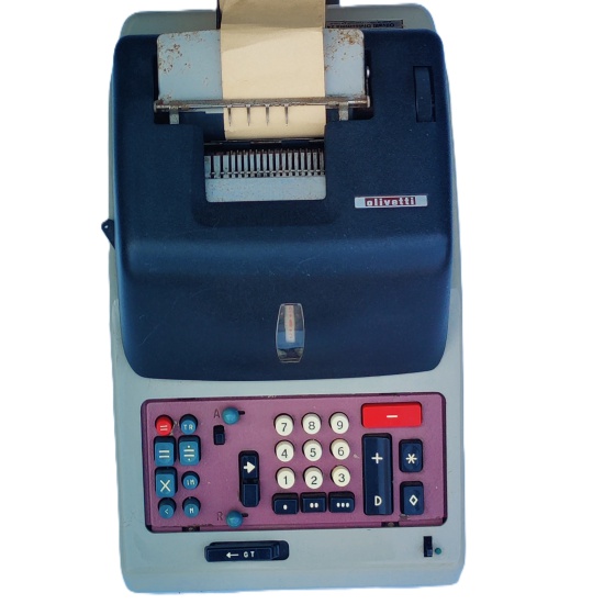 Image of Vintage Technology Prop Store   Control Panels, Tools & Test Gear   Olivetti divisumma 12 calculator 